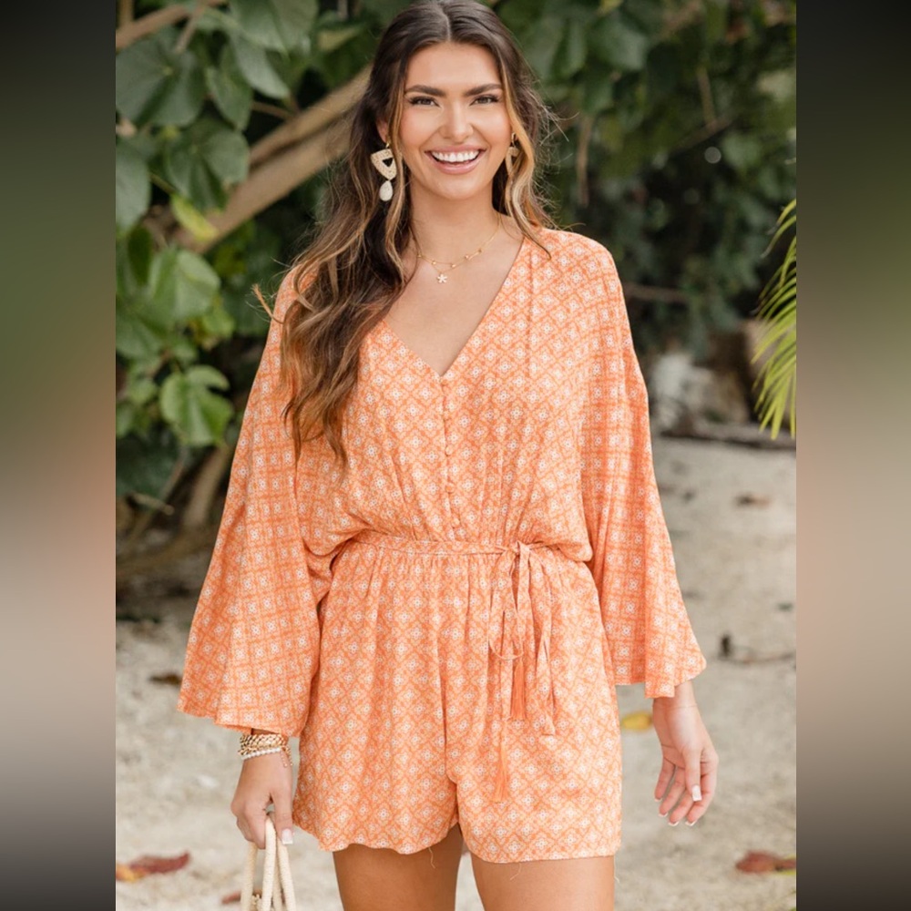 NWOT Pink Lily romper